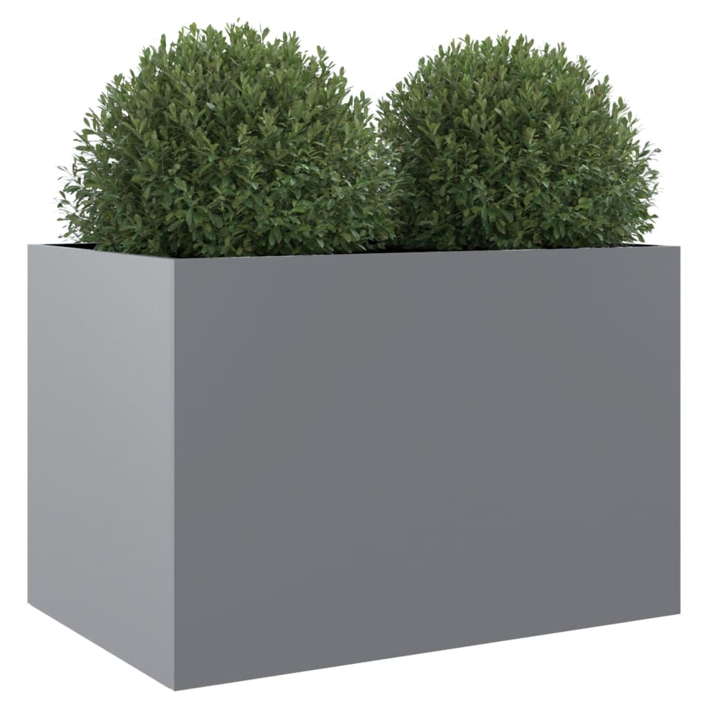 Plantekasse sølv 62x47x46 cm galvanisert stål
