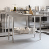 Kjøkkenbenk med bakplate 110x55x93 rustfritt stål