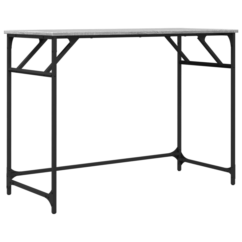 Bord grå sonoma 100x45x76 cm konstruert tre pulverlakkert stål
