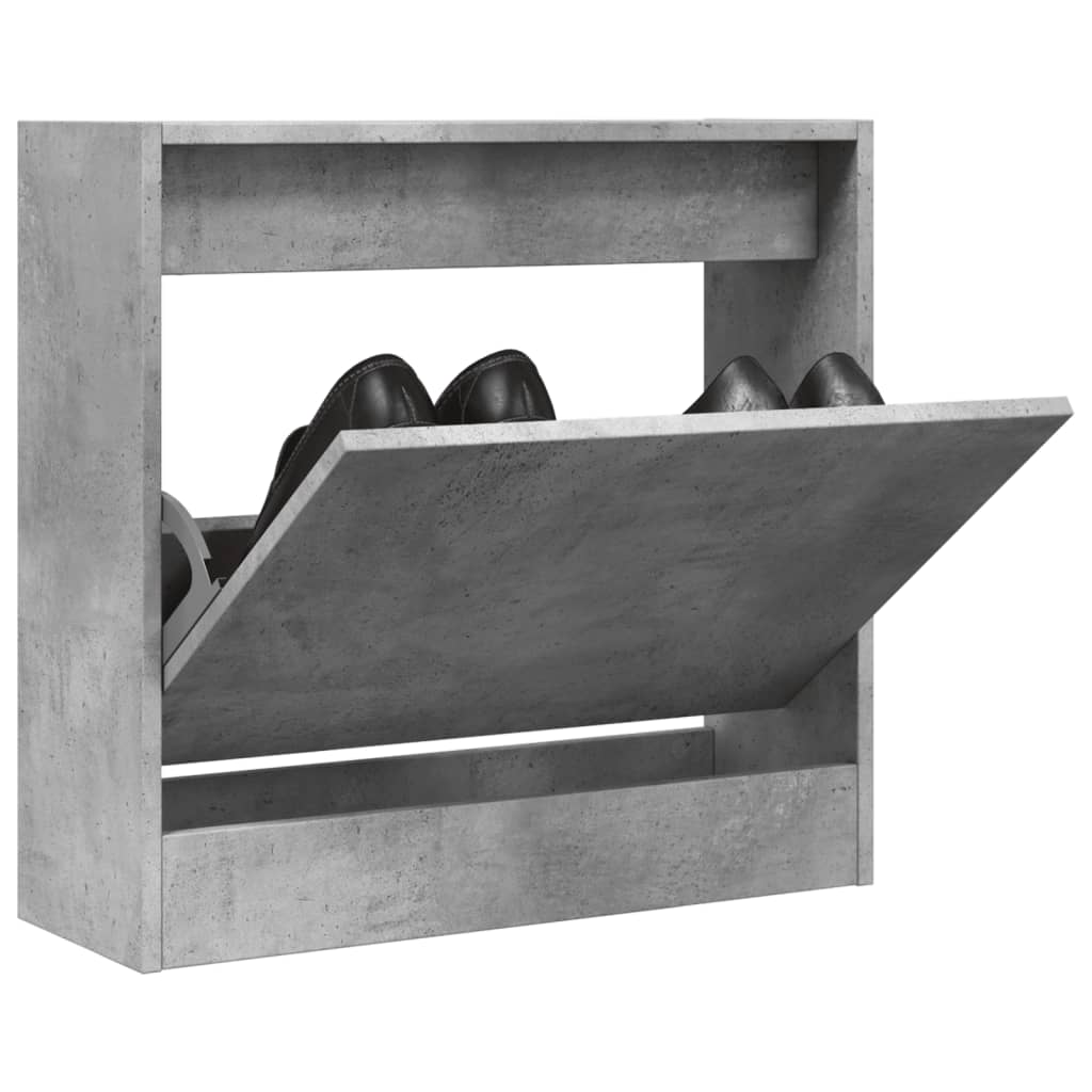 Skoskap betonggrå 60x21x57 cm konstruert tre