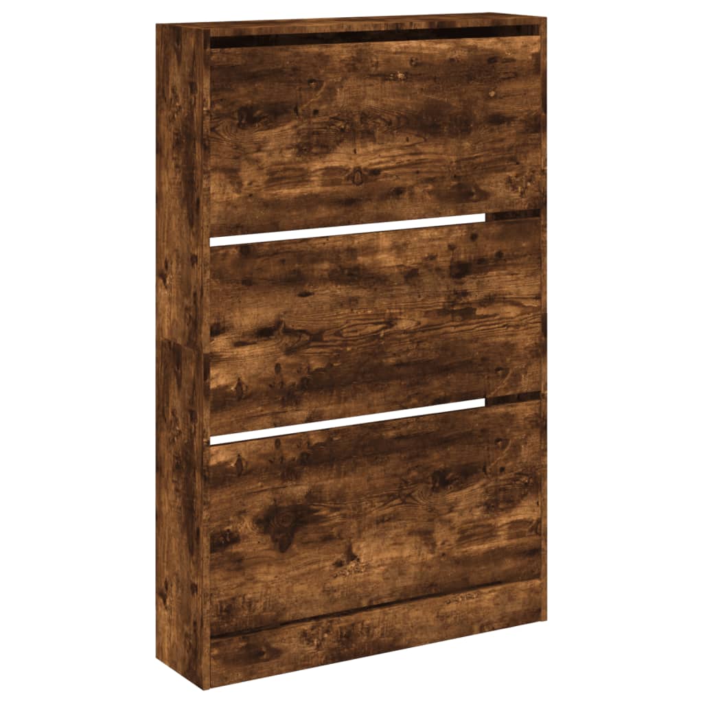 Skoskap røkt eik 80x21x125,5 cm konstruert tre