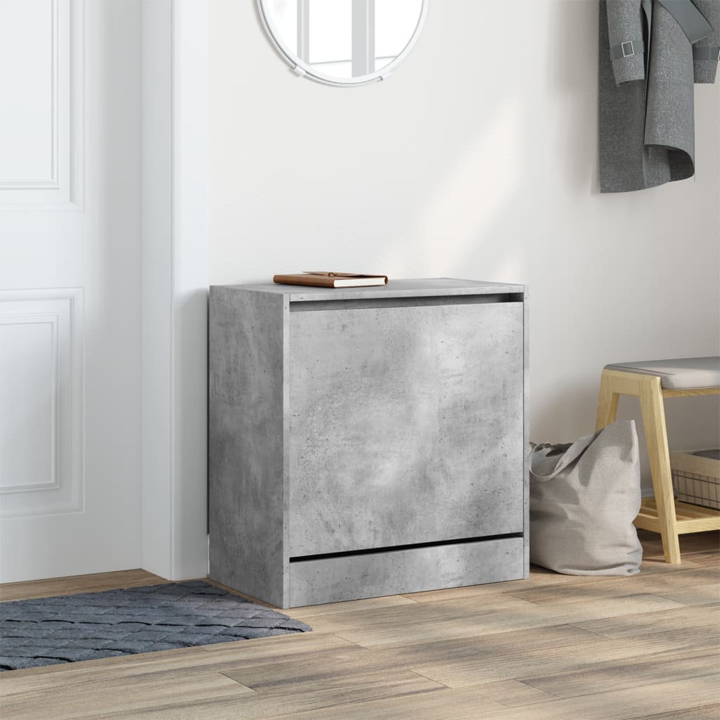 Skoskap betonggrå 60x34x63,5 cm konstruert tre