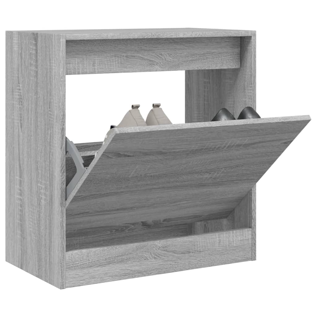Skoskap grå sonoma 60x34x63,5 cm konstruert tre