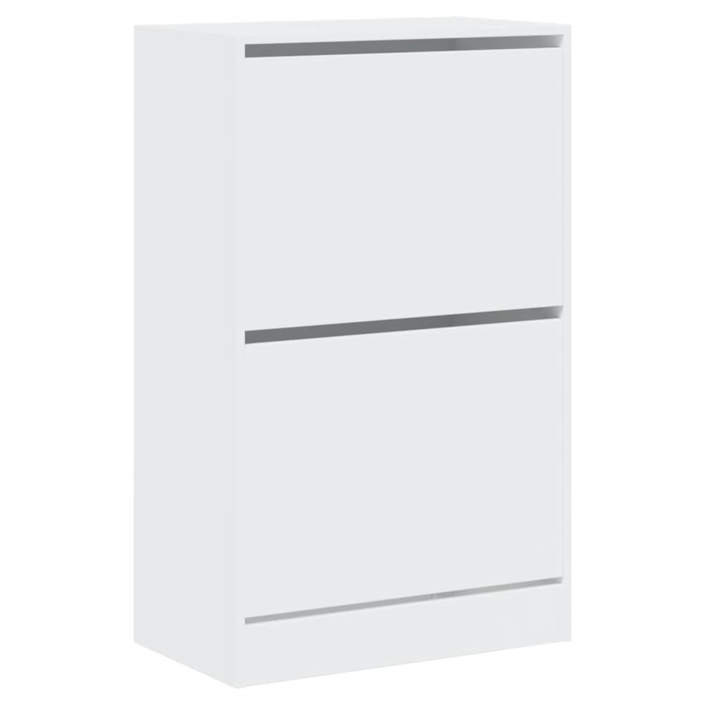 Skoskap hvit 60x34x96,5 cm konstruert tre