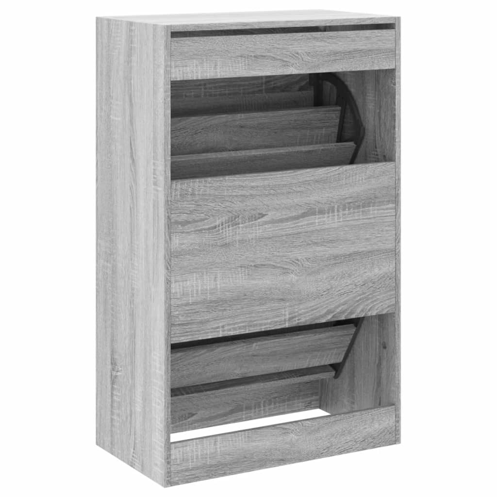 Skoskap grå sonoma 60x34x96,5 cm konstruert tre