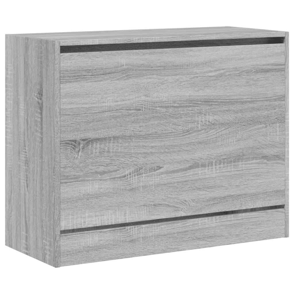 Skoskap grå sonoma 80x34x63 cm konstruert tre