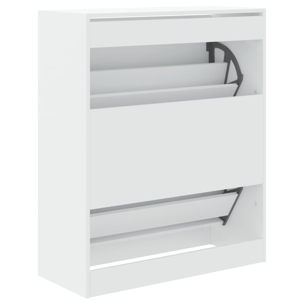 Skoskap hvit 80x34x96,5 cm konstruert tre