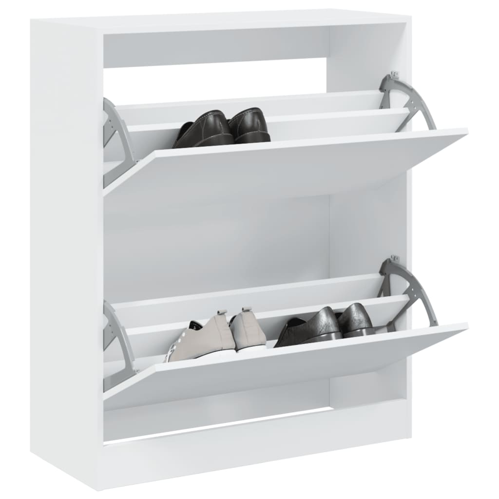 Skoskap hvit 80x34x96,5 cm konstruert tre