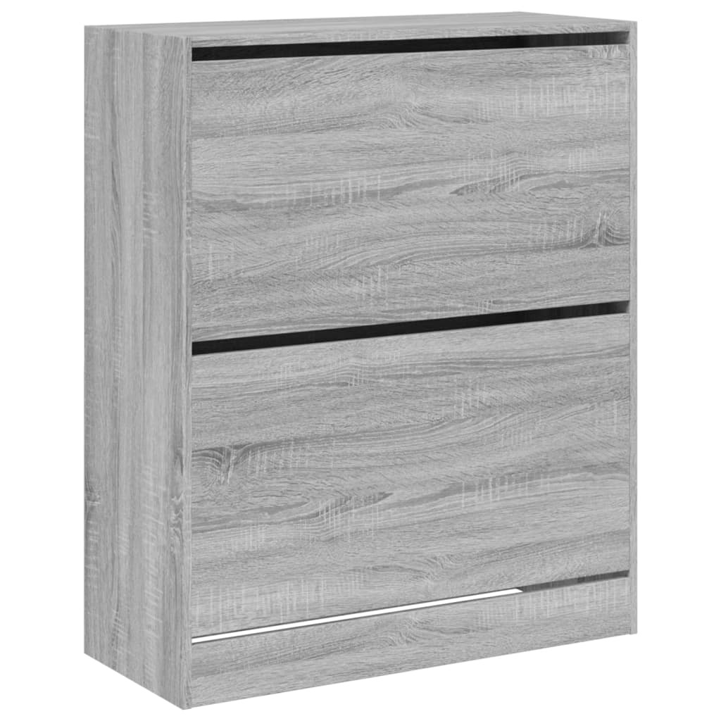 Skoskap grå sonoma 80x34x96,5 cm konstruert tre