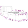 Sengeramme uten madrass voksbrun 75x190 cm heltre furu