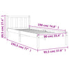Sengeramme uten madrass voksbrun 90x190 cm heltre furu