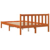Sengeramme uten madrass voksbrun 120x190 cm heltre furu