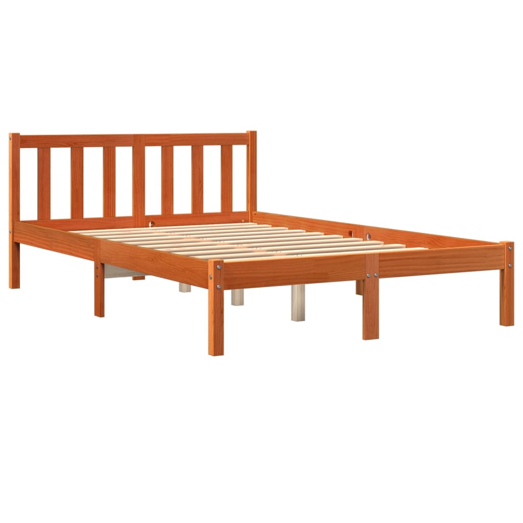 Sengeramme uten madrass brun 135x190 cm heltre furu
