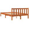 Sengeramme uten madrass voksbrun 140x190 cm heltre furu