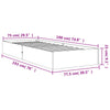 Sengeramme uten madrass voksbrun 75x190 cm heltre furu
