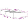 Sengeramme uten madrass voksbrun 90x190 cm heltre furu