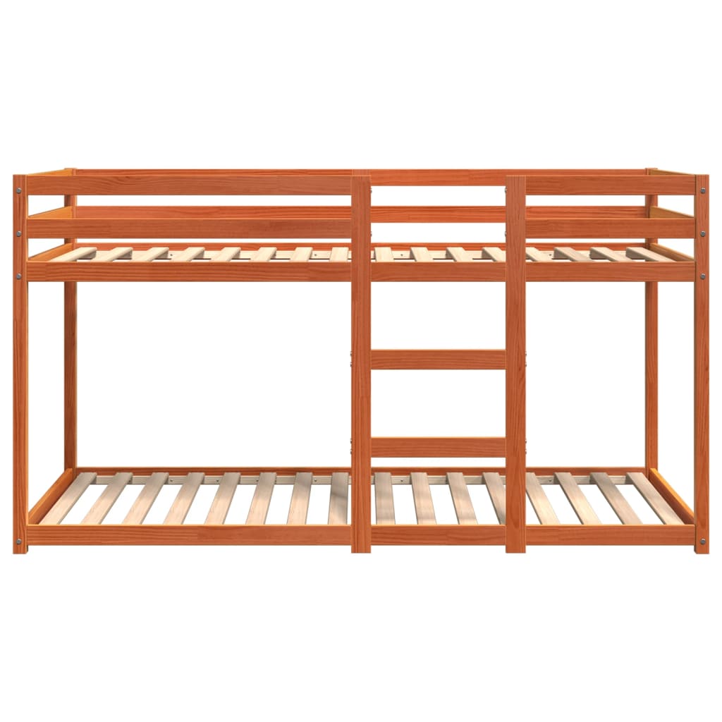 Køyeseng voksbrun 75x190 cm heltre furu