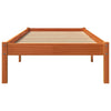 Sengeramme uten madrass voksbrun 75x190 cm heltre furu