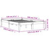 Sengeramme uten madrass voksbrun 120x190 cm heltre furu