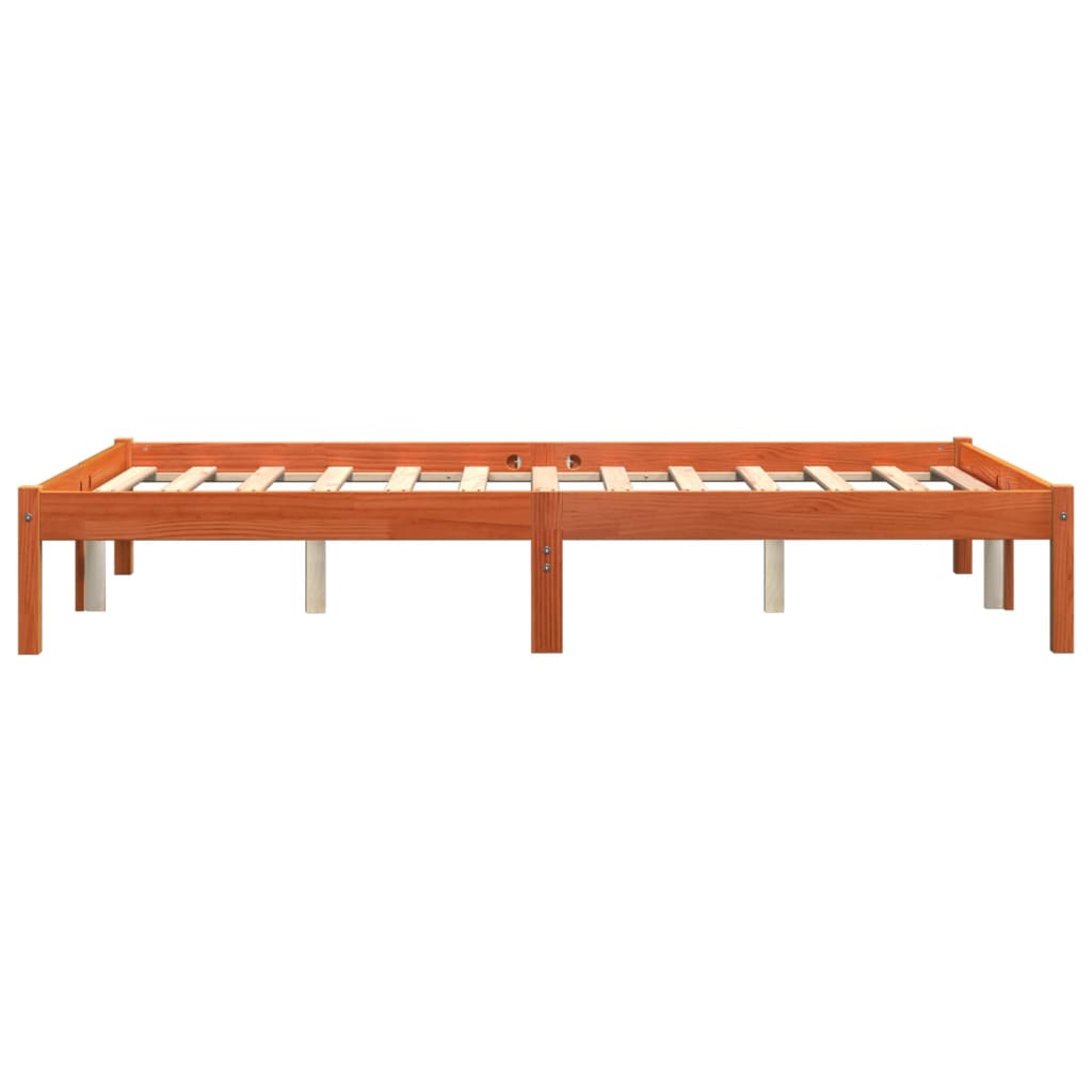 Sengeramme uten madrass brun 135x190 cm heltre furu