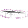 Sengeramme uten madrass brun 135x190 cm heltre furu
