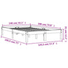 Sengeramme uten madrass voksbrun 140x190 cm heltre furu
