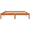 Sengeramme uten madrass voksbrun 160x200 cm heltre furu
