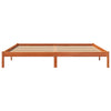 Sengeramme uten madrass voksbrun 200x200 cm heltre furu