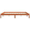 Sengeramme uten madrass voksbrun 200x200 cm heltre furu