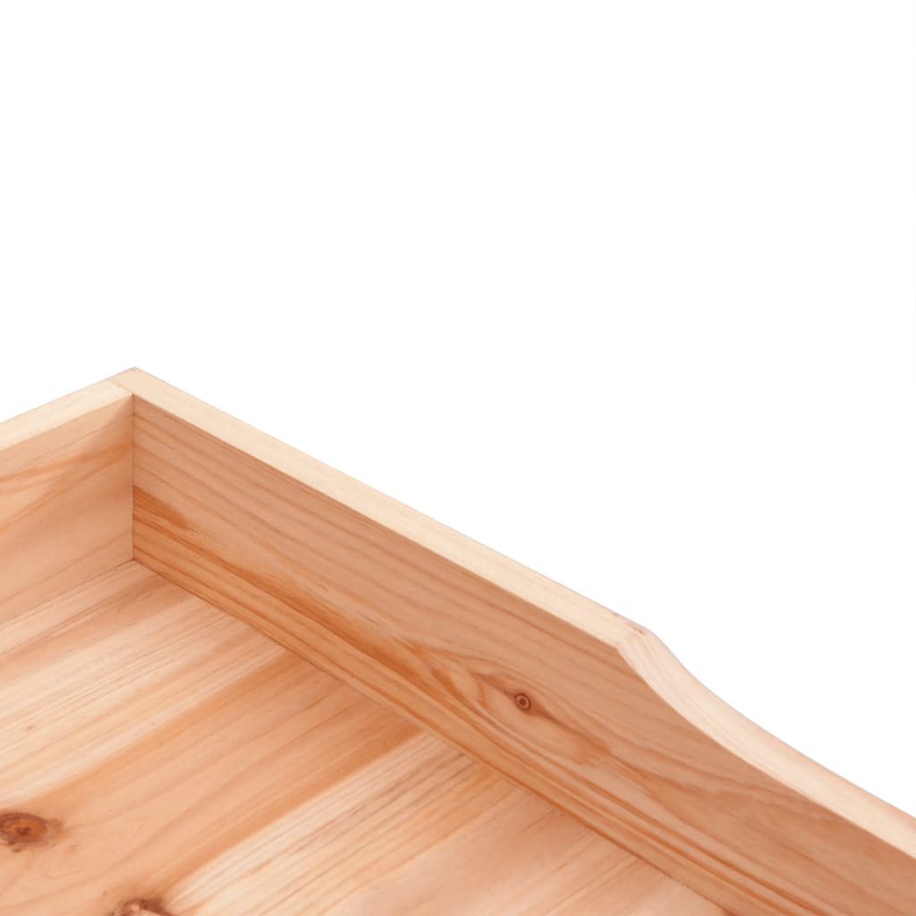 Plantebord med hylle brun 78x38x82,5 cm heltre gran