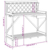 Pottebenk med espalier heltre gran