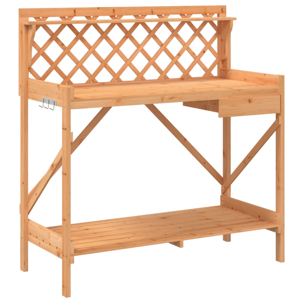Pottebenk med espalier brun heltre gran