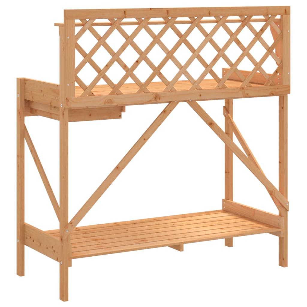 Pottebenk med espalier brun heltre gran