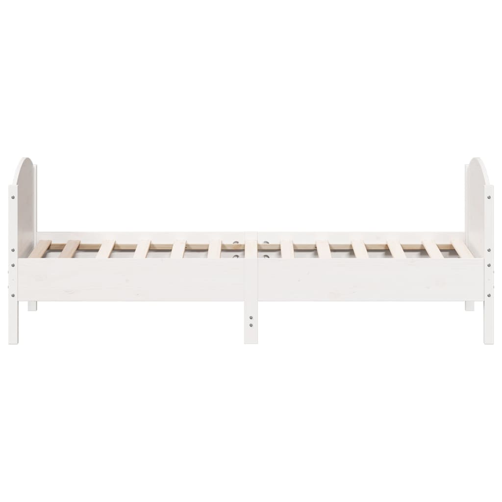 Sengeramme uten madrass hvit 90x190 cm heltre furu