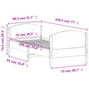Sengeramme uten madrass 75x190 cm heltre furu