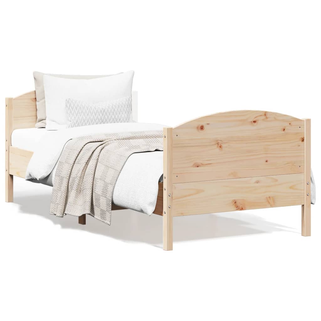Sengeramme uten madrass 75x190 cm heltre furu