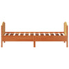 Sengeramme uten madrass voksbrun 75x190 cm heltre furu