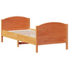 Sengeramme uten madrass voksbrun 75x190 cm heltre furu