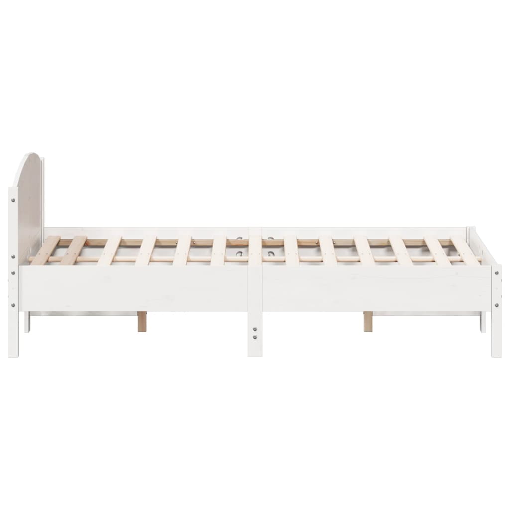 Sengeramme uten madrass hvit 135x190 cm heltre furu