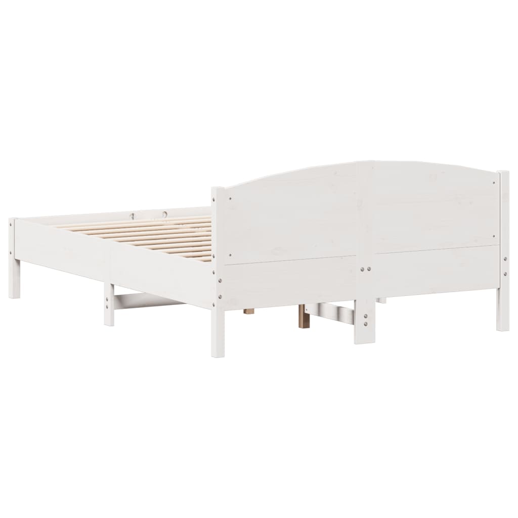 Sengeramme uten madrass hvit 135x190 cm heltre furu