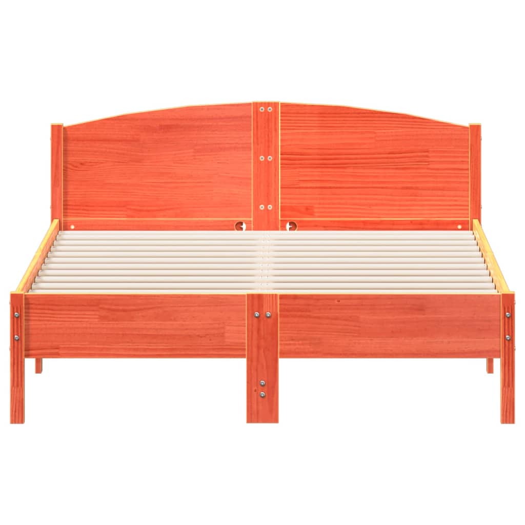 Sengeramme uten madrass brun 135x190 cm heltre furu