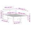 Sengeramme uten madrass brun 135x190 cm heltre furu