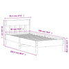 Sengeramme uten madrass 90x200 cm heltre furu