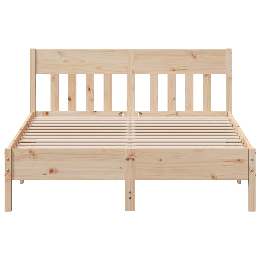 Sengeramme uten madrass hvit 135x190 cm heltre furu