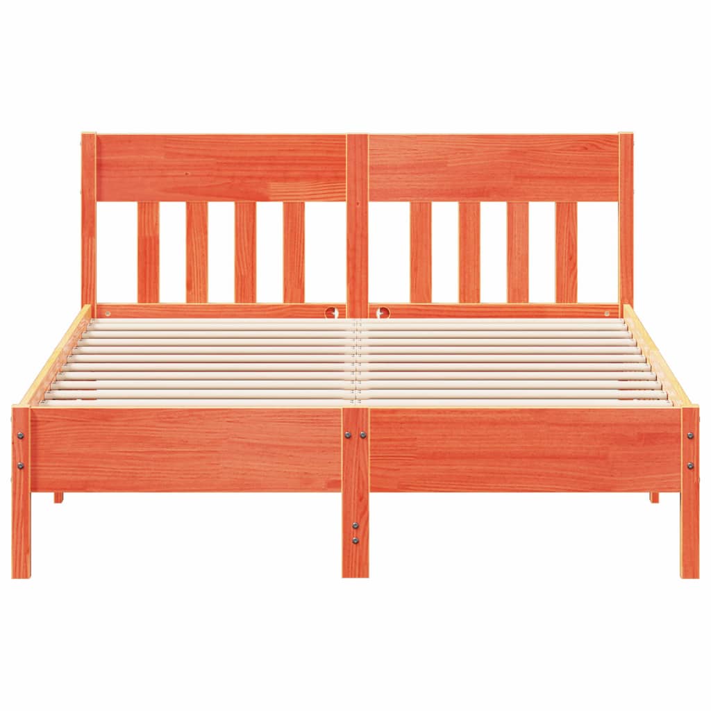 Sengeramme uten madrass brun 135x190 cm heltre furu