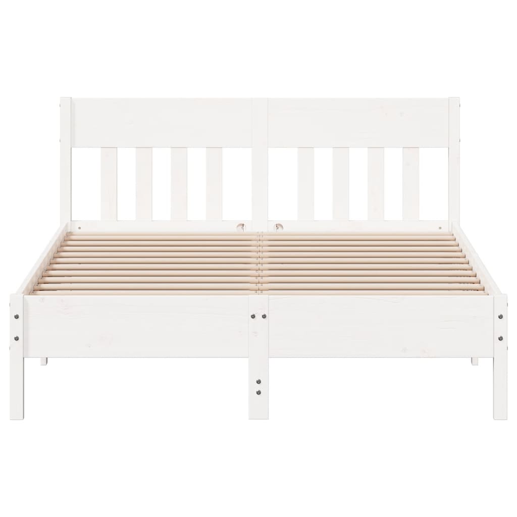 Sengeramme uten madrass hvit 120x190 cm heltre furu