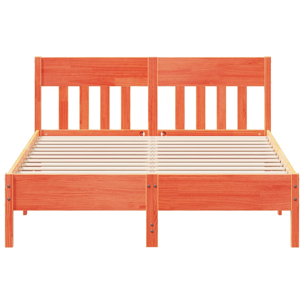 Sengeramme uten madrass voksbrun 120x190 cm heltre furu