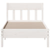 Sengeramme uten madrass hvit 90x190 cm heltre furu