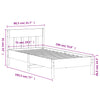 Sengeramme uten madrass 75x190 cm heltre furu