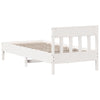 Sengeramme uten madrass hvit 75x190 cm heltre furu